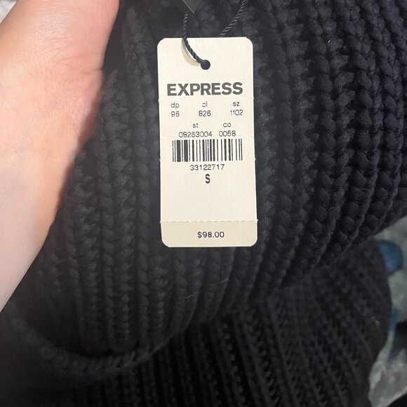 Express Ribbed Scoop Neck Long Sleeve Sweater - Picture 7 of 7